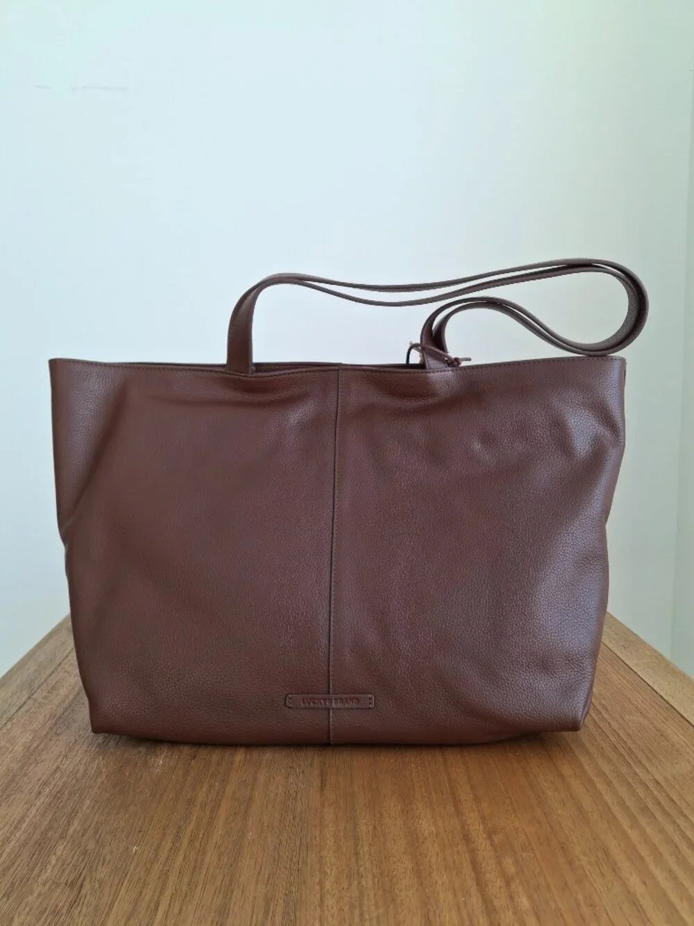 (New) Lucky Brand – Noel Calf Hair Leather Tote Shoulder Bag (Dark Cappucino)